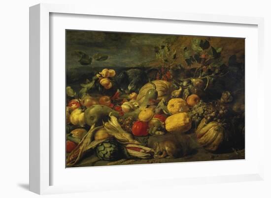 Still Life of Fruits and Vegetables, 1620s-Frans Snyders-Framed Giclee Print