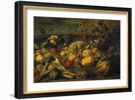 Still Life of Fruits and Vegetables, 1620s-Frans Snyders-Framed Giclee Print