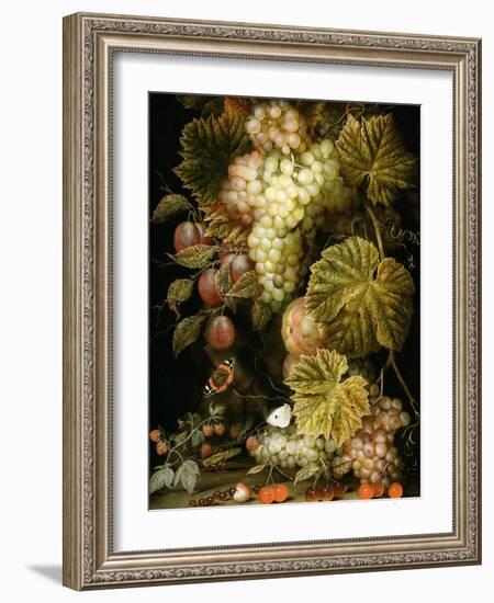 Still Life of Grapes and Vines, 1666-Ottmar the Elder Elliger-Framed Giclee Print