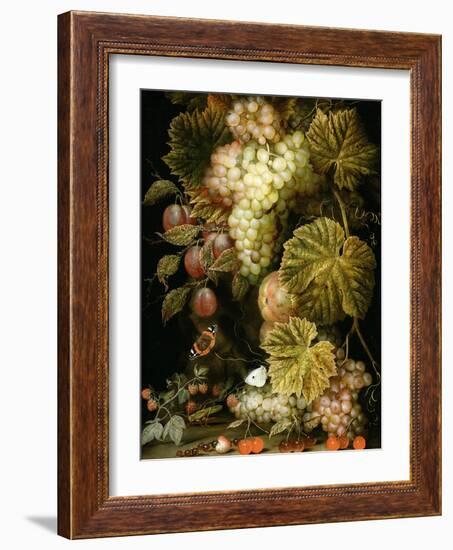 Still Life of Grapes and Vines, 1666-Ottmar the Elder Elliger-Framed Giclee Print