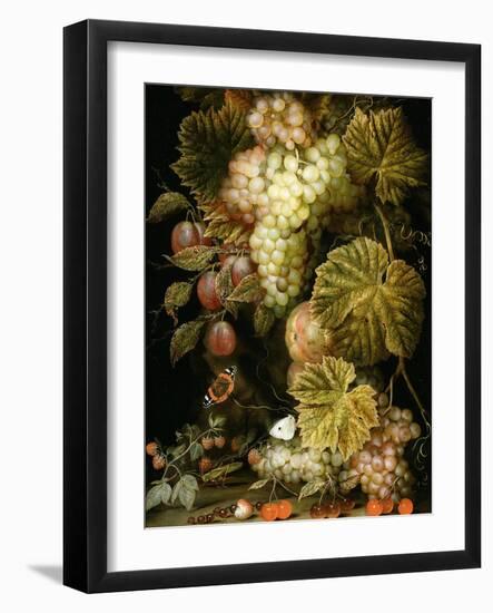 Still Life of Grapes and Vines, 1666-Ottmar the Elder Elliger-Framed Giclee Print