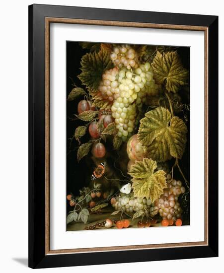 Still Life of Grapes and Vines, 1666-Ottmar the Elder Elliger-Framed Giclee Print