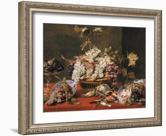 Still Life of Grapes in a Basket-Frans Snyders Or Snijders-Framed Giclee Print