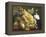 Still Life of Hollyhocks and Nasturtium-Antoine Berjon-Framed Premier Image Canvas