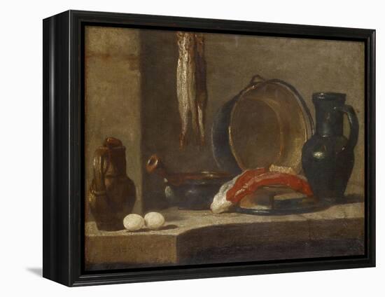 Still Life of Kitchen Utensils, C.1733-34-Jean-Baptiste Simeon Chardin-Framed Premier Image Canvas