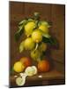 Still Life of Lemons and Oranges-A. Menasque-Mounted Giclee Print