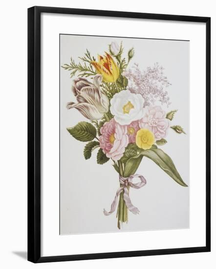 Still Life of Lilacs, Roses, Buttercups and Lilies of the Valley by Jean Louis Prevost-Bettmann-Framed Giclee Print