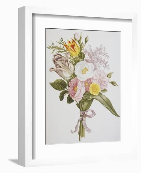 Still Life of Lilacs, Roses, Buttercups and Lilies of the Valley by Jean Louis Prevost-Bettmann-Framed Giclee Print