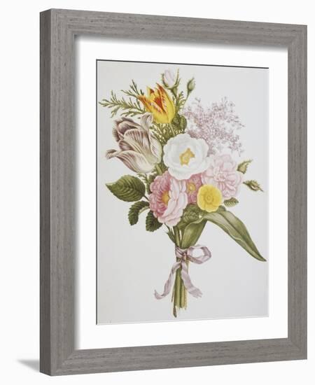 Still Life of Lilacs, Roses, Buttercups and Lilies of the Valley by Jean Louis Prevost-Bettmann-Framed Giclee Print