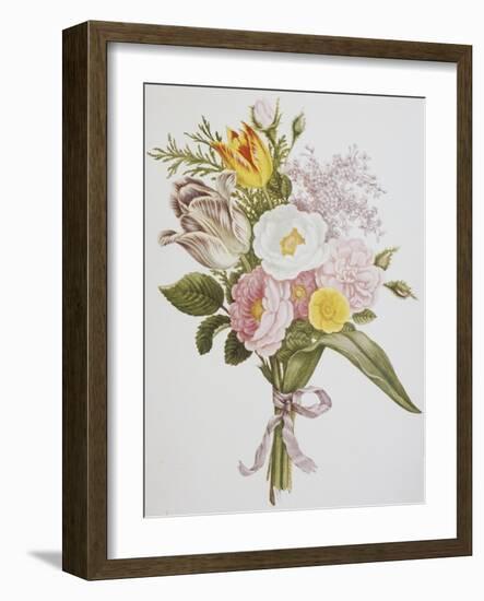 Still Life of Lilacs, Roses, Buttercups and Lilies of the Valley by Jean Louis Prevost-Bettmann-Framed Giclee Print