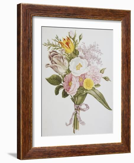 Still Life of Lilacs, Roses, Buttercups and Lilies of the Valley by Jean Louis Prevost-Bettmann-Framed Giclee Print