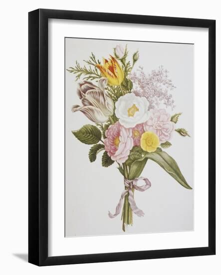 Still Life of Lilacs, Roses, Buttercups and Lilies of the Valley by Jean Louis Prevost-Bettmann-Framed Giclee Print