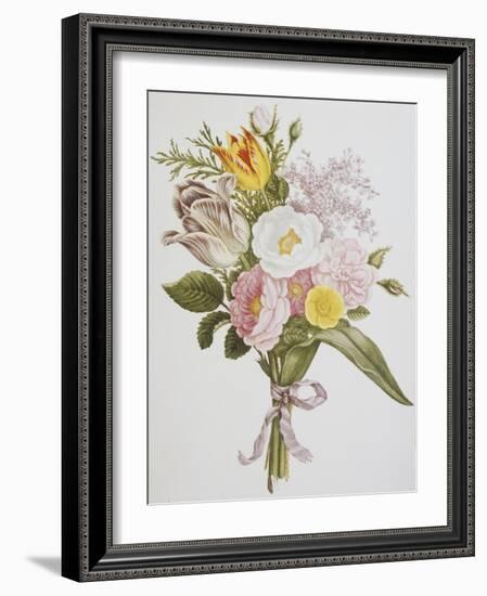 Still Life of Lilacs, Roses, Buttercups and Lilies of the Valley by Jean Louis Prevost-Bettmann-Framed Giclee Print