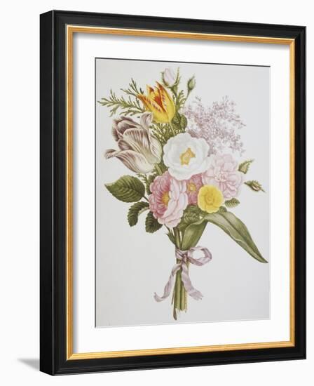 Still Life of Lilacs, Roses, Buttercups and Lilies of the Valley by Jean Louis Prevost-Bettmann-Framed Giclee Print