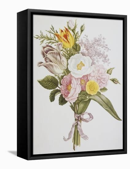 Still Life of Lilacs, Roses, Buttercups and Lilies of the Valley by Jean Louis Prevost-Bettmann-Framed Premier Image Canvas