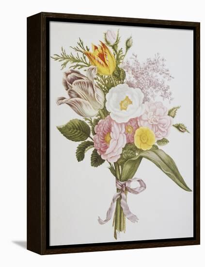 Still Life of Lilacs, Roses, Buttercups and Lilies of the Valley by Jean Louis Prevost-Bettmann-Framed Premier Image Canvas