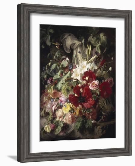 Still Life of Lilies, Poppies and Roses-Theud Gronland-Framed Giclee Print