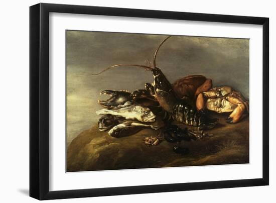 Still-Life of Lobster, Crabs, Mussels and Fish-Elias Vonck-Framed Giclee Print