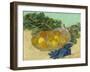 Still Life of Oranges and Lemons with Blue Gloves, 1889-Vincent van Gogh-Framed Giclee Print