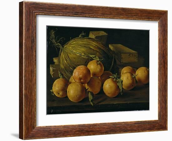 Still Life of Oranges, Melons and Boxes of Sweets, Late 18th century.-Luis Egidio Meléndez-Framed Giclee Print