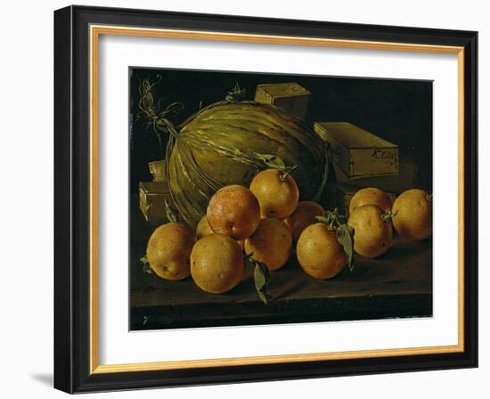 Still Life of Oranges, Melons and Boxes of Sweets, Late 18th century.-Luis Egidio Meléndez-Framed Giclee Print