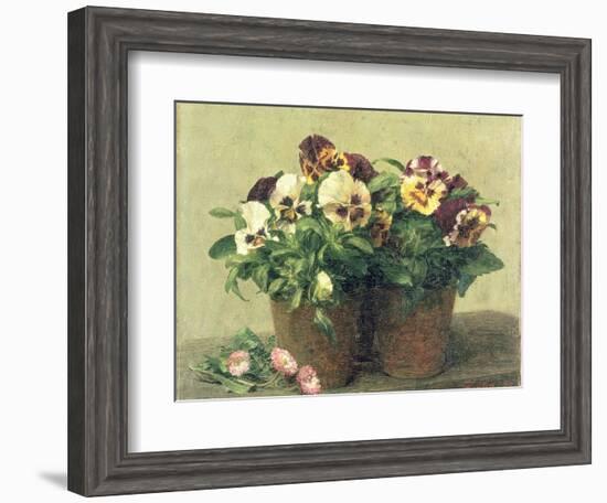 Still Life of Pansies and Daisies, 1889-Henri Fantin-Latour-Framed Giclee Print