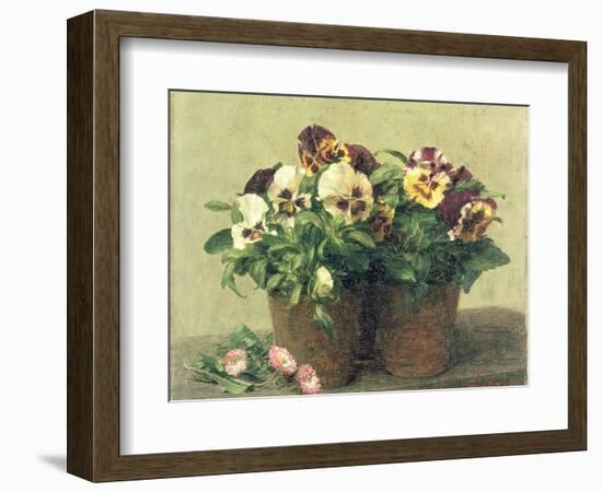 Still Life of Pansies and Daisies, 1889-Henri Fantin-Latour-Framed Giclee Print