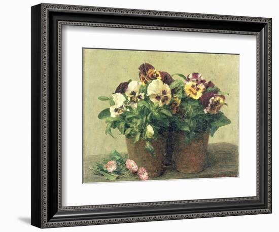 Still Life of Pansies and Daisies, 1889-Henri Fantin-Latour-Framed Giclee Print