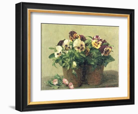 Still Life of Pansies and Daisies, 1889-Henri Fantin-Latour-Framed Giclee Print