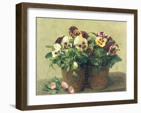 Still Life of Pansies and Daisies, 1889-Henri Fantin-Latour-Framed Giclee Print