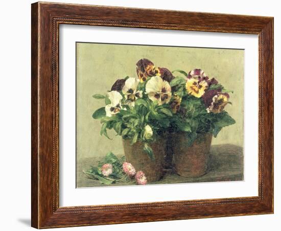 Still Life of Pansies and Daisies, 1889-Henri Fantin-Latour-Framed Giclee Print