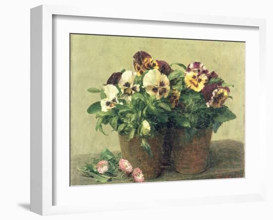 Still Life of Pansies and Daisies, 1889-Henri Fantin-Latour-Framed Giclee Print