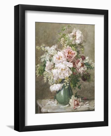 Still Life of Peonies and Roses-Francois Rivoire-Framed Giclee Print