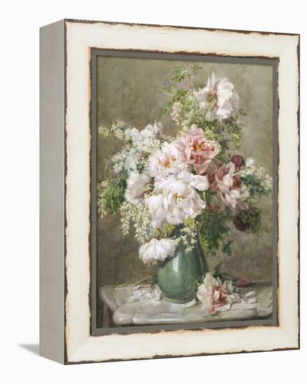 Still Life of Peonies and Roses-Francois Rivoire-Framed Premier Image Canvas