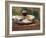 Still Life of Picnic Lunch on Top of a Wicker Basket, in the Dordogne, France-Michael Busselle-Framed Photographic Print