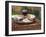 Still Life of Picnic Lunch on Top of a Wicker Basket, in the Dordogne, France-Michael Busselle-Framed Photographic Print