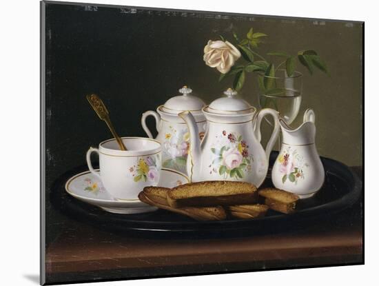 Still Life of Porcelain and Biscuits, 1872-George Forster-Mounted Giclee Print