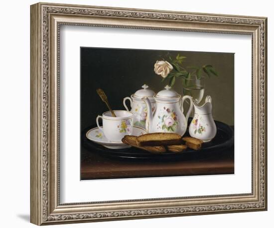 Still Life of Porcelain and Biscuits, 1872-George Forster-Framed Giclee Print