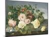 Still Life of Roses and Morning Glory-Eloise Harriet Stannard-Mounted Giclee Print