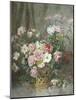Still Life of Roses, Anemones and Phlox in a Basket-Francois Rivoire-Mounted Giclee Print