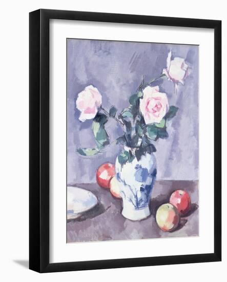 Still Life of Roses in a Blue and White Vase-Samuel John Peploe-Framed Giclee Print