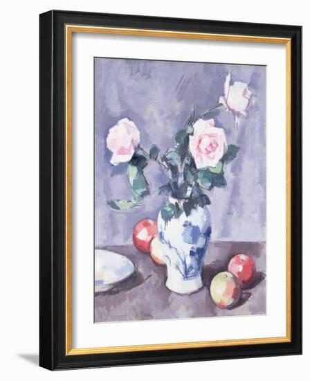 Still Life of Roses in a Blue and White Vase-Samuel John Peploe-Framed Giclee Print