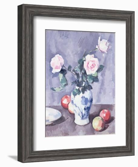 Still Life of Roses in a Blue and White Vase-Samuel John Peploe-Framed Giclee Print