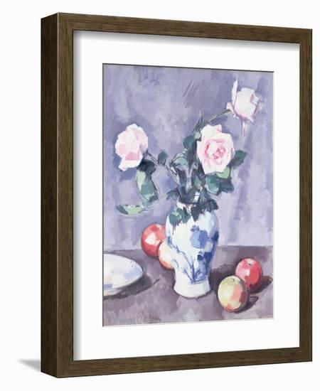 Still Life of Roses in a Blue and White Vase-Samuel John Peploe-Framed Giclee Print