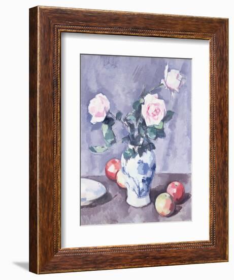 Still Life of Roses in a Blue and White Vase-Samuel John Peploe-Framed Giclee Print