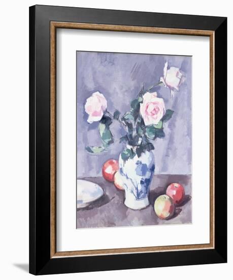 Still Life of Roses in a Blue and White Vase-Samuel John Peploe-Framed Giclee Print