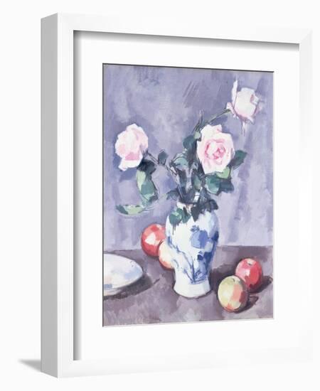 Still Life of Roses in a Blue and White Vase-Samuel John Peploe-Framed Giclee Print