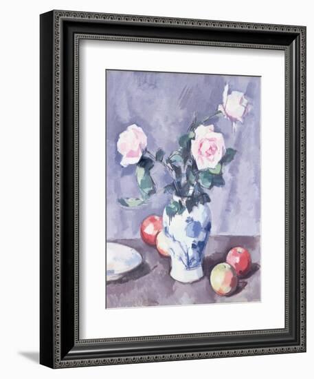 Still Life of Roses in a Blue and White Vase-Samuel John Peploe-Framed Giclee Print