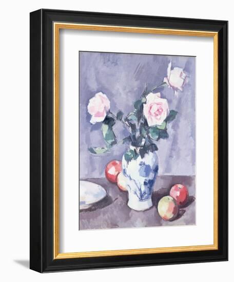 Still Life of Roses in a Blue and White Vase-Samuel John Peploe-Framed Giclee Print