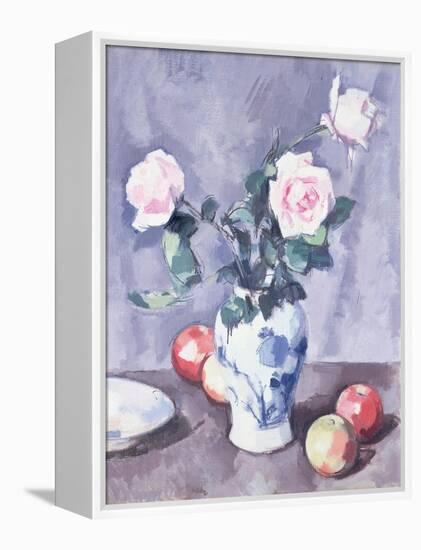 Still Life of Roses in a Blue and White Vase-Samuel John Peploe-Framed Premier Image Canvas